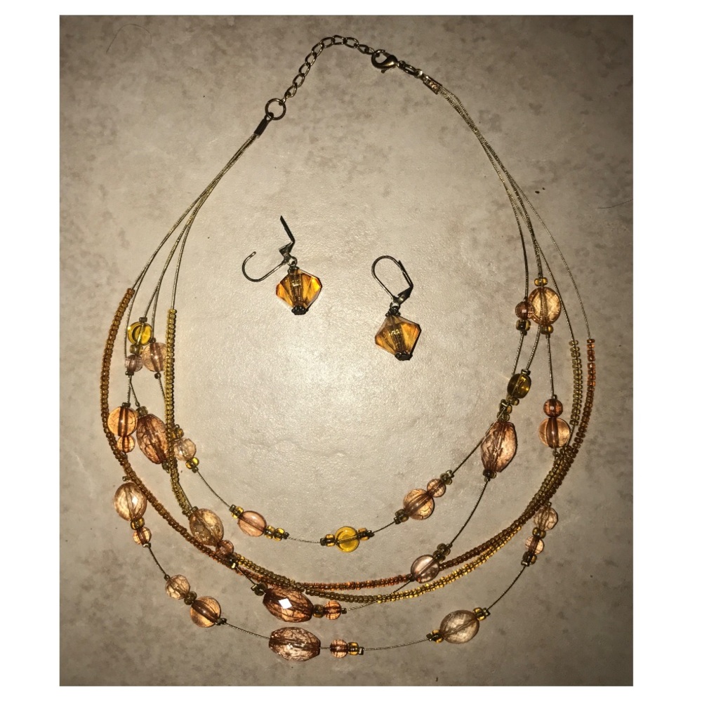 Necklace and earrings